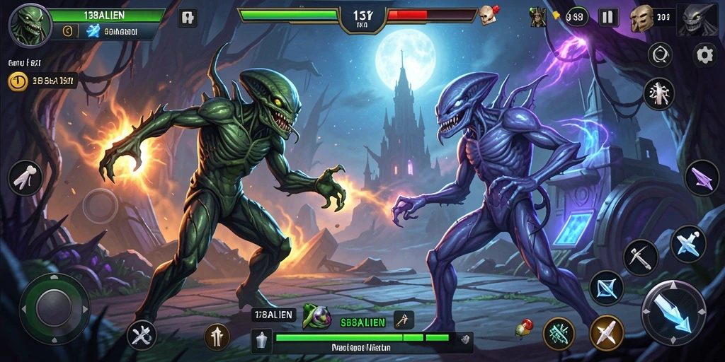 Gameplay seru dan action-packed di dunia alien.