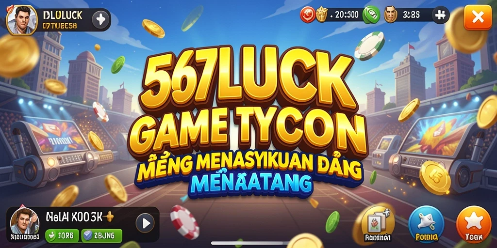 Screenshot gameplay 567LUCK dengan fokus pada manajemen bisnis Tycoon.