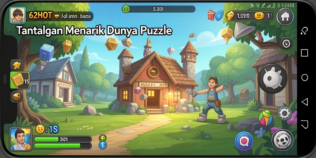 Tangkapan layar gameplay 62HOT menampilkan teka-teki yang menarik dan menantang.