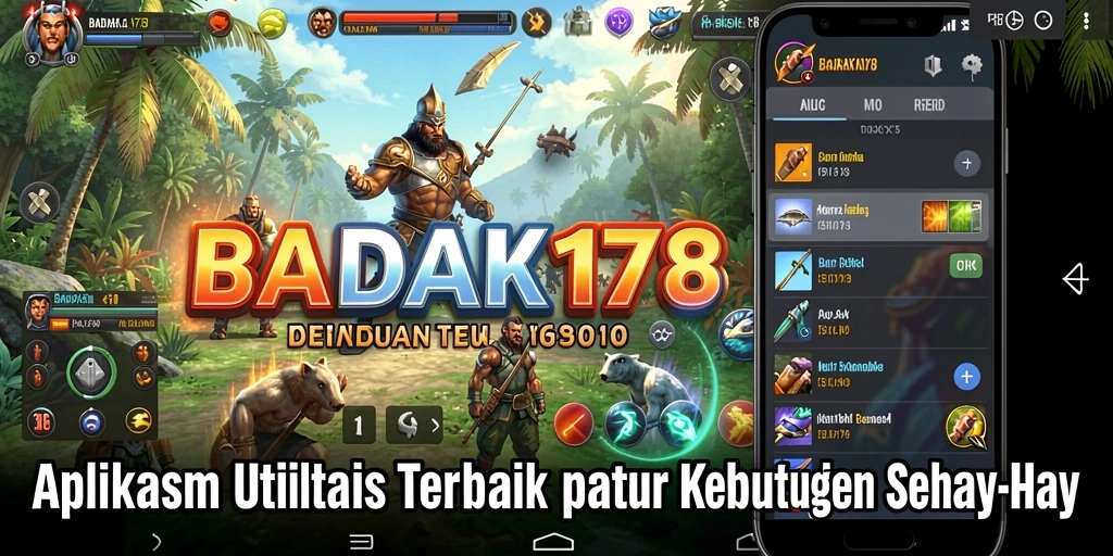 Tangkapan layar BADAK178 menunjukkan fitur utility yang praktis dan antarmuka yang menarik.