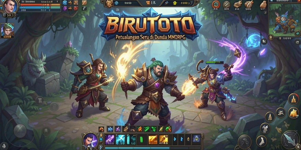 Tampak gameplay seru dari BIRUTOTO di dunia MMORPG.