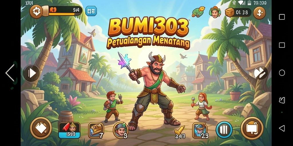 Tampilan gameplay seru dan menantang di BUMI303.