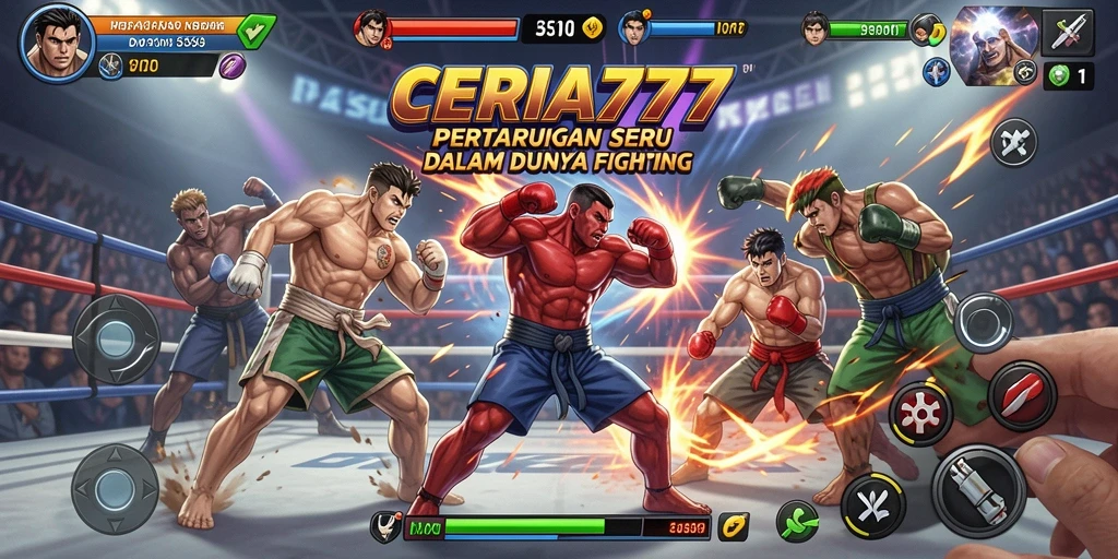 Tampilan gameplay Fighting yang seru dan mendebarkan di CERIA777.