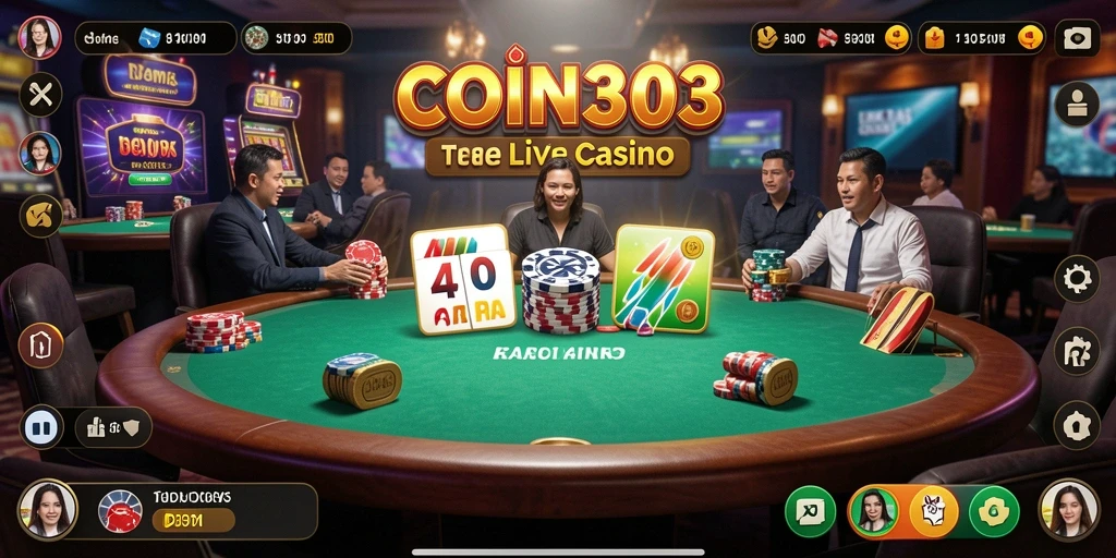 Screenshot gameplay seru dari aplikasi COIN303 Live Casino.
