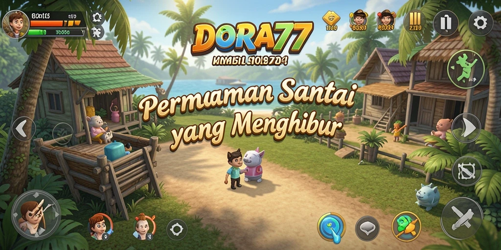 Tampilan menawan dari gameplay DORA77 yang menyenangkan.
