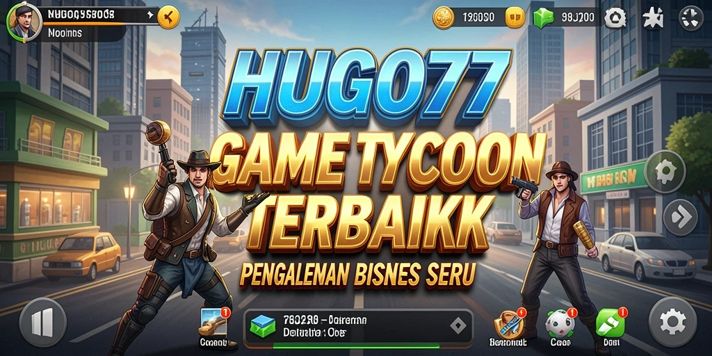 Screenshot HUGO77 menampilkan gameplay seru dan manajemen bisnis yang mendebarkan.