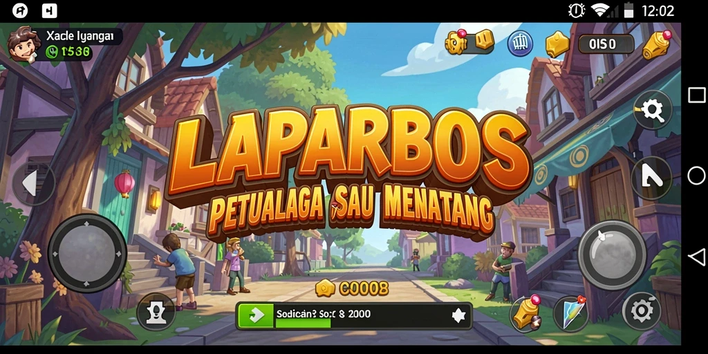 Tampilan gameplay LAPARBOS yang seru dan penuh warna.