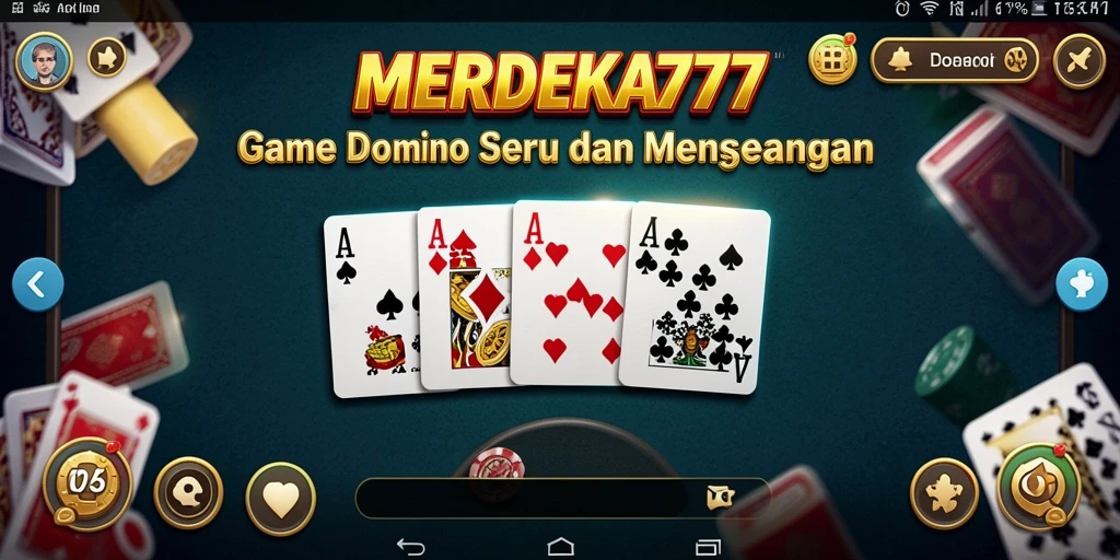 Tampilan gameplay seru dari MERDEKA777 saat bermain Domino.