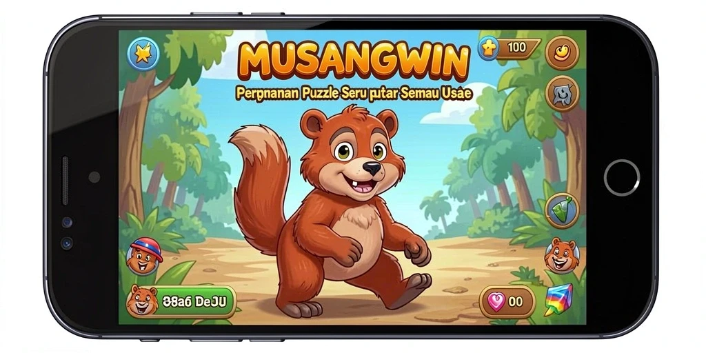 Screenshot MUSANGWIN menampilkan gameplay Puzzle yang seru.