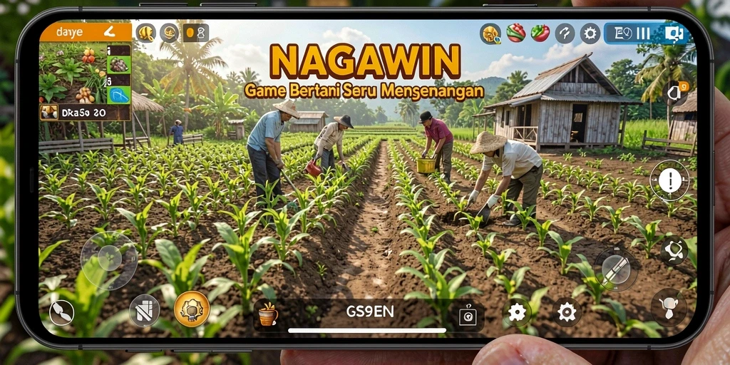 Tampilan gameplay NAGAWIN yang mengasyikkan di dunia pertanian.