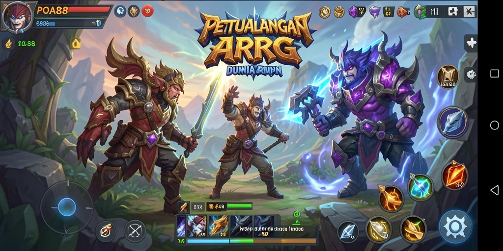Screenshot gameplay menunjukkan aksi pertarungan yang mendebarkan.