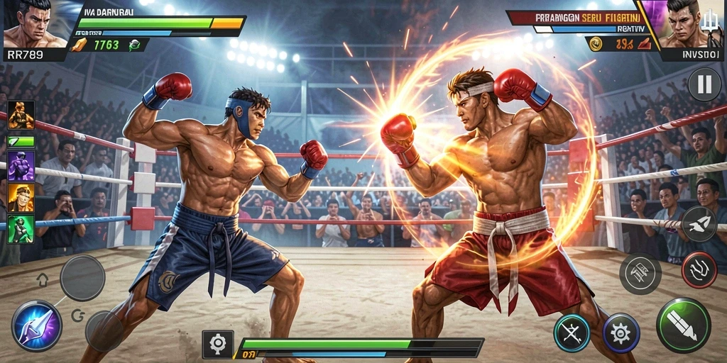 Gameplay RR789 yang intens dan mendebarkan dalam arena Fighting.