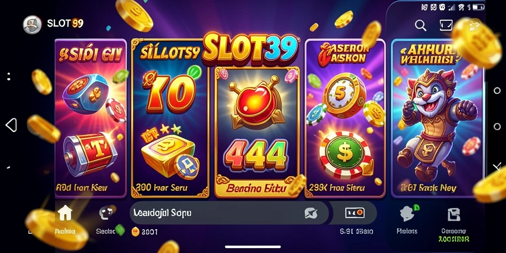 Tampilan slot game SLOT39 yang menarik dengan berbagai tema.